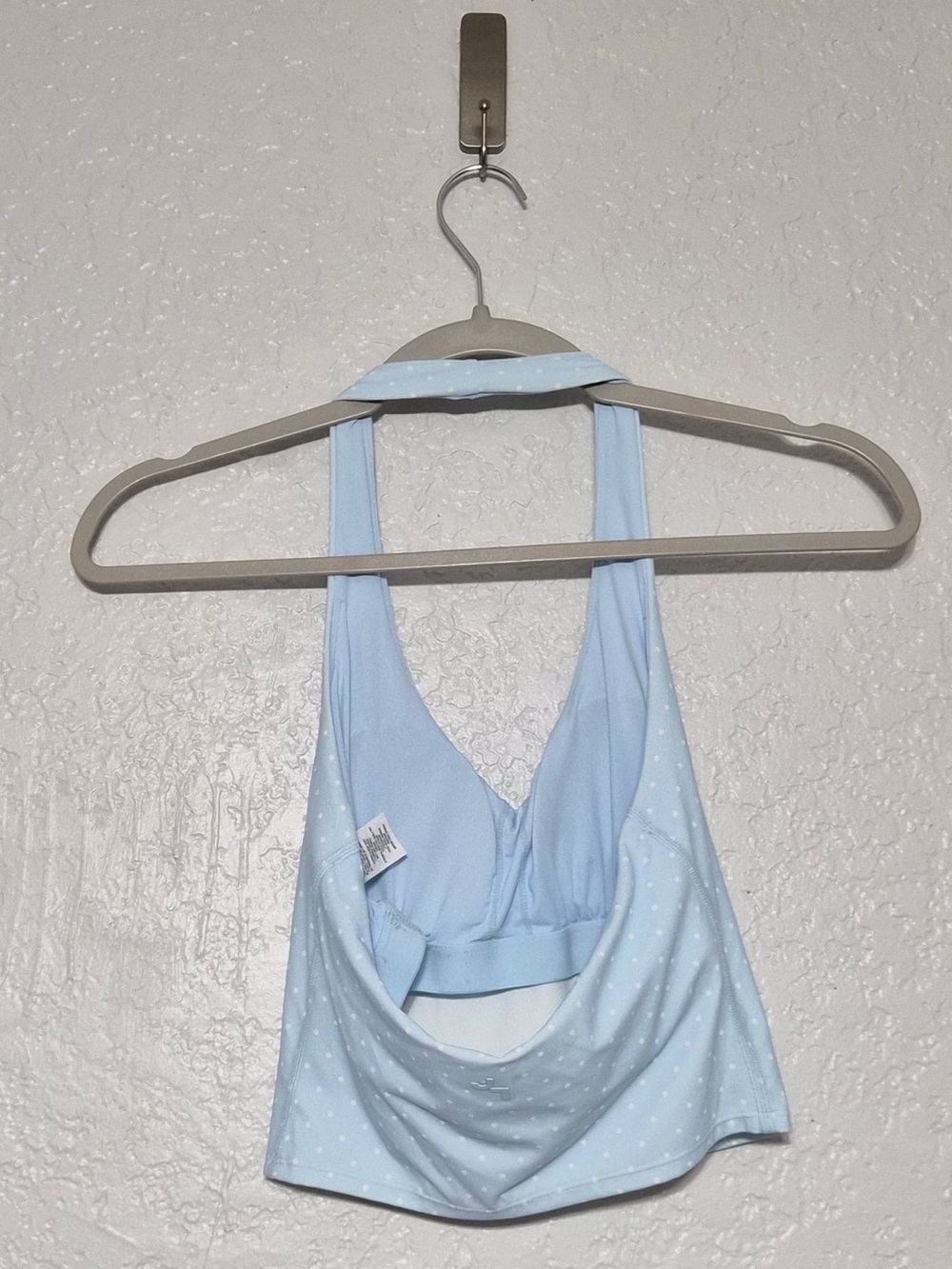 MATCHING SET JoyLab Active Skort & Halter Top Light Blue with White Polka Dots - Picture 5 of 7
